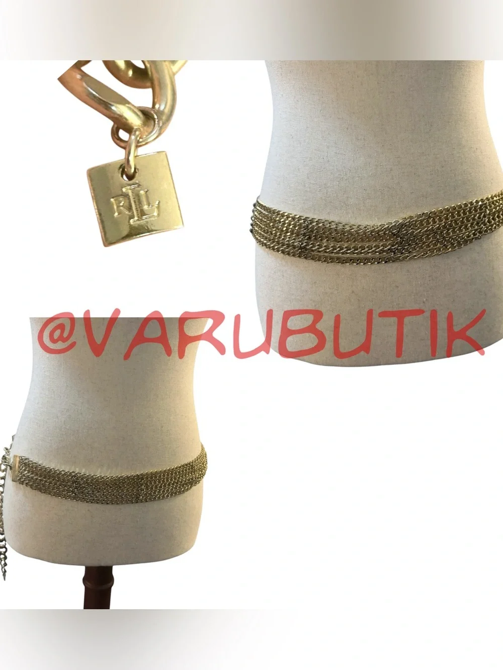 ralph lauren chain mesh belt size idk
